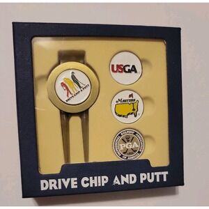 Masters Golf Tournament Drive Chip And Putt Divot Tool And Ball Markers Orig. Bx